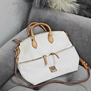 Dooney & Bourke White and Tan Women's Bag